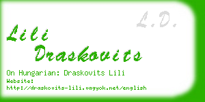 lili draskovits business card
